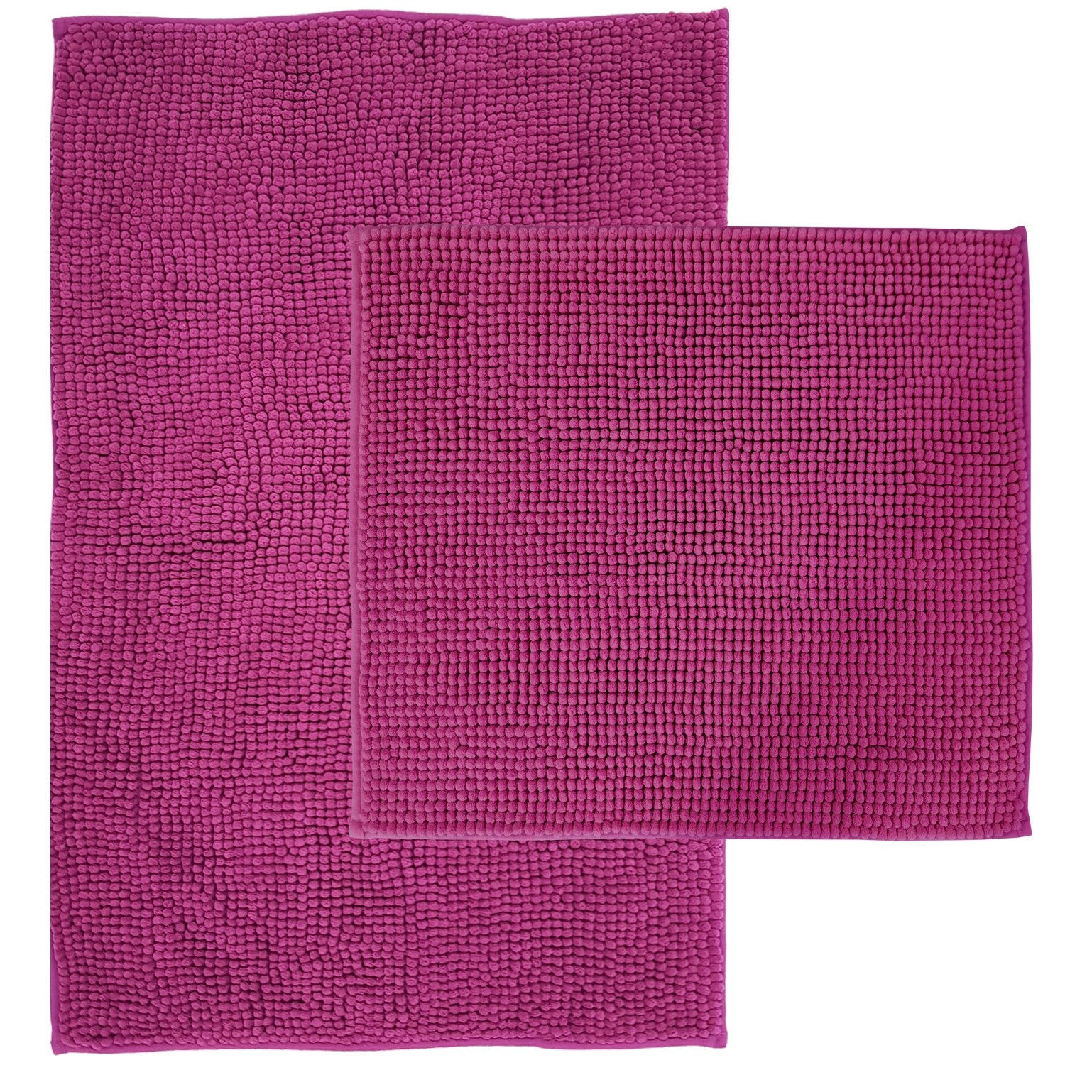 NYVI Badematten Set Chenille 2-teilig 45 x 50 cm und 50 x 80 cm Lila günstig online kaufen