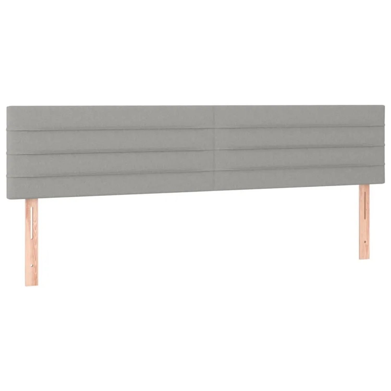 vidaXL Kopfteile 2 Stk Hellgrau 80x5x78/88 cm Stoff 346158