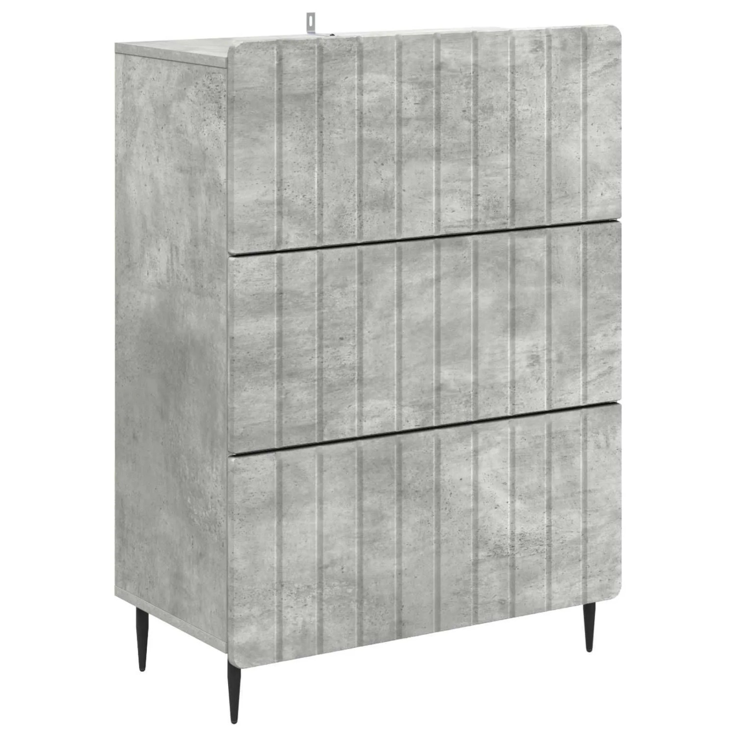 vidaXL Schubladenschrank Betongrau 66 x 34,5 x 92 cm Holzwerkstoff 894378