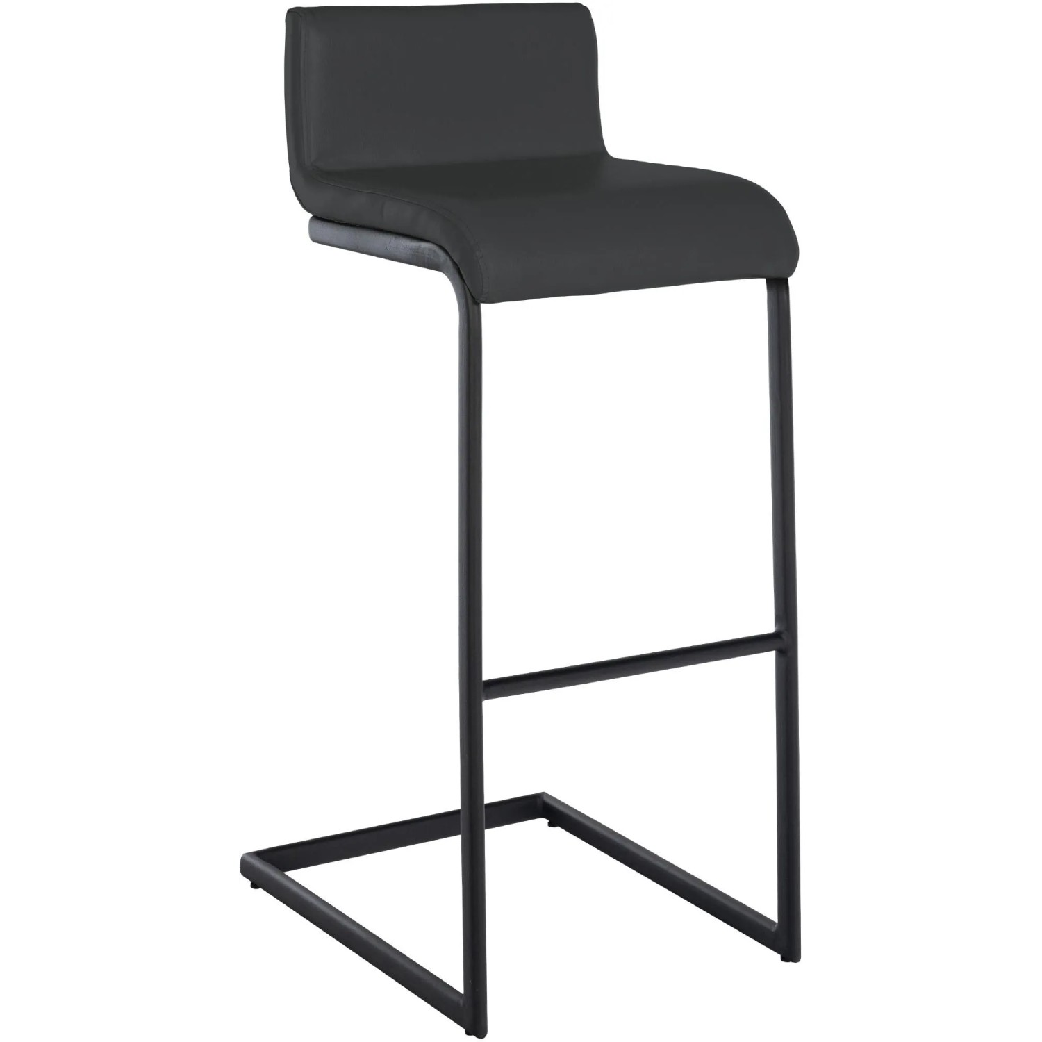 CLP Barhocker Newport Schwarz dunkelgrau/Kunstleder
