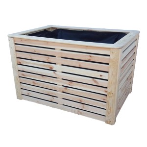 Promadino Hochbeet Katrin aus Kiefernholz, naturbelassen, für Garten und Terrasse.