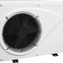 Summer Fun Wärmepumpe 4,5 kW für Pools bis 20 m³: Weiße Pool-Wärmepumpe mit schwarzem Lüftergitter.