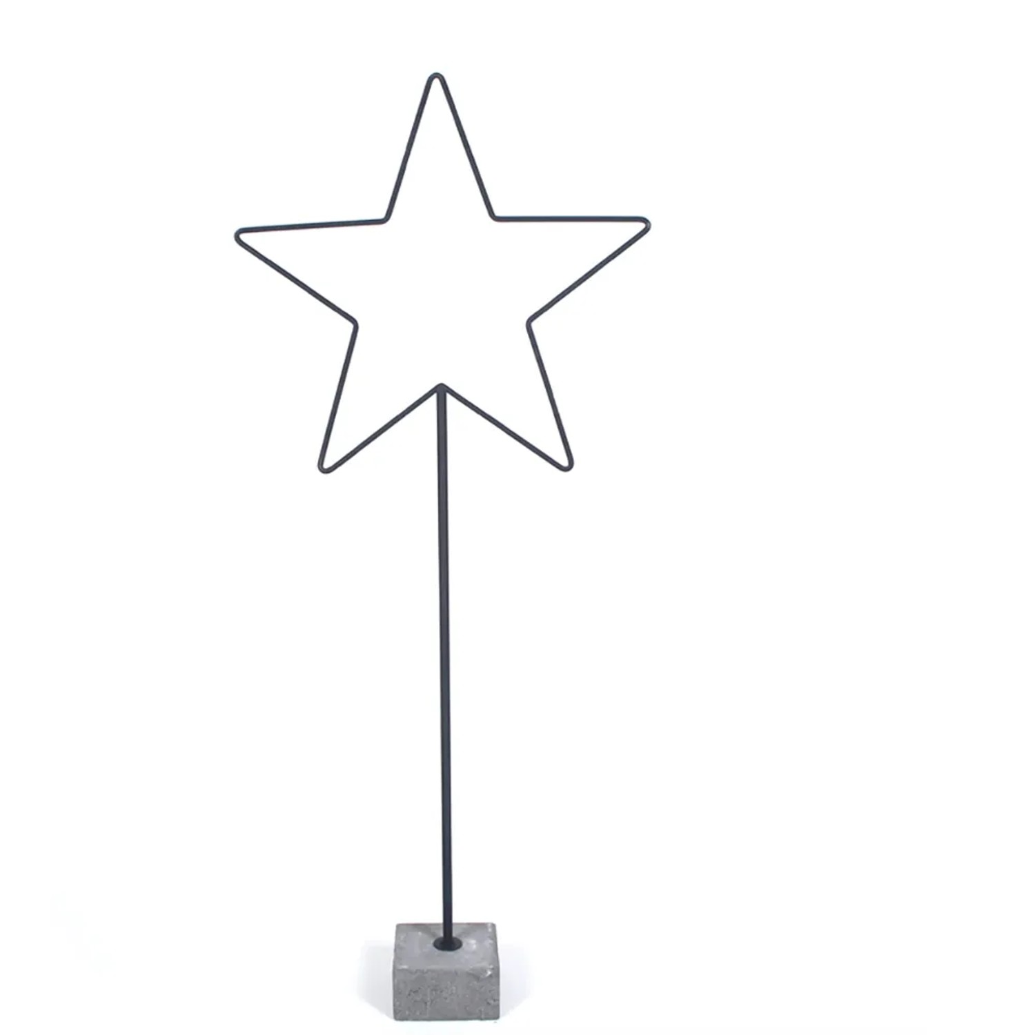 Stern auf Betonfuß 135 cm Schwarz