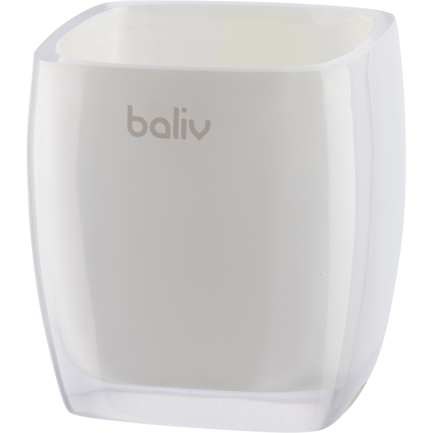 baliv Zahnputzbecher Polyresin Weiß-Transparent