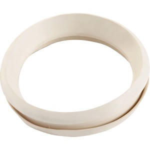 Weißer WC-Abgangsverbinder Ø 110 mm aus Kunststoff für die sichere Verbindung des WC-Ablaufs.