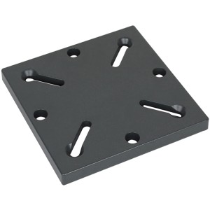 Siena Garden Adapterplatte für Schirmständer, Stahl anthrazit, Lochabstand 64-113 mm.