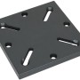 Siena Garden Adapterplatte für Schirmständer, Stahl anthrazit, Lochabstand 64-113 mm.