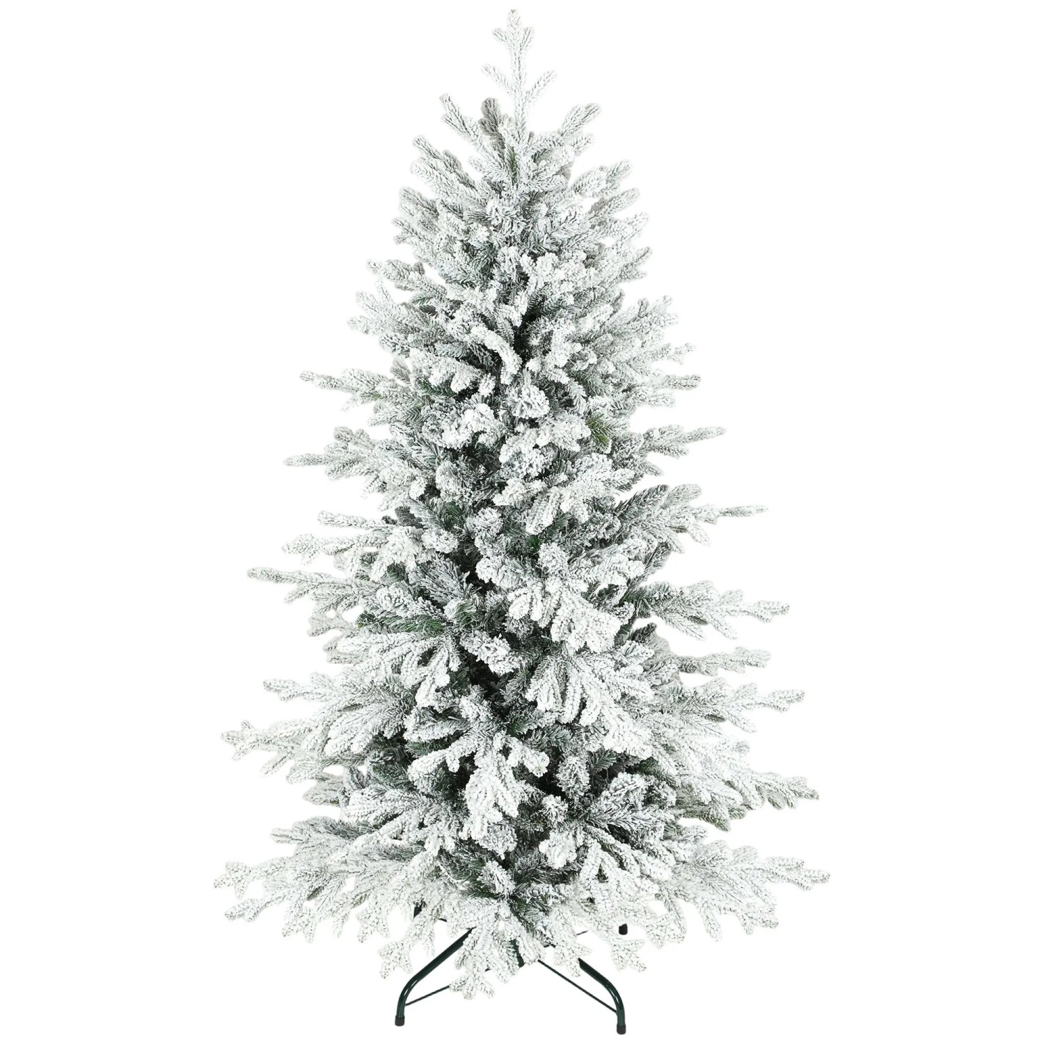 HOMCOM Weihnachtsbaum Kunststoff Metall 93L x 93B x 150H cm