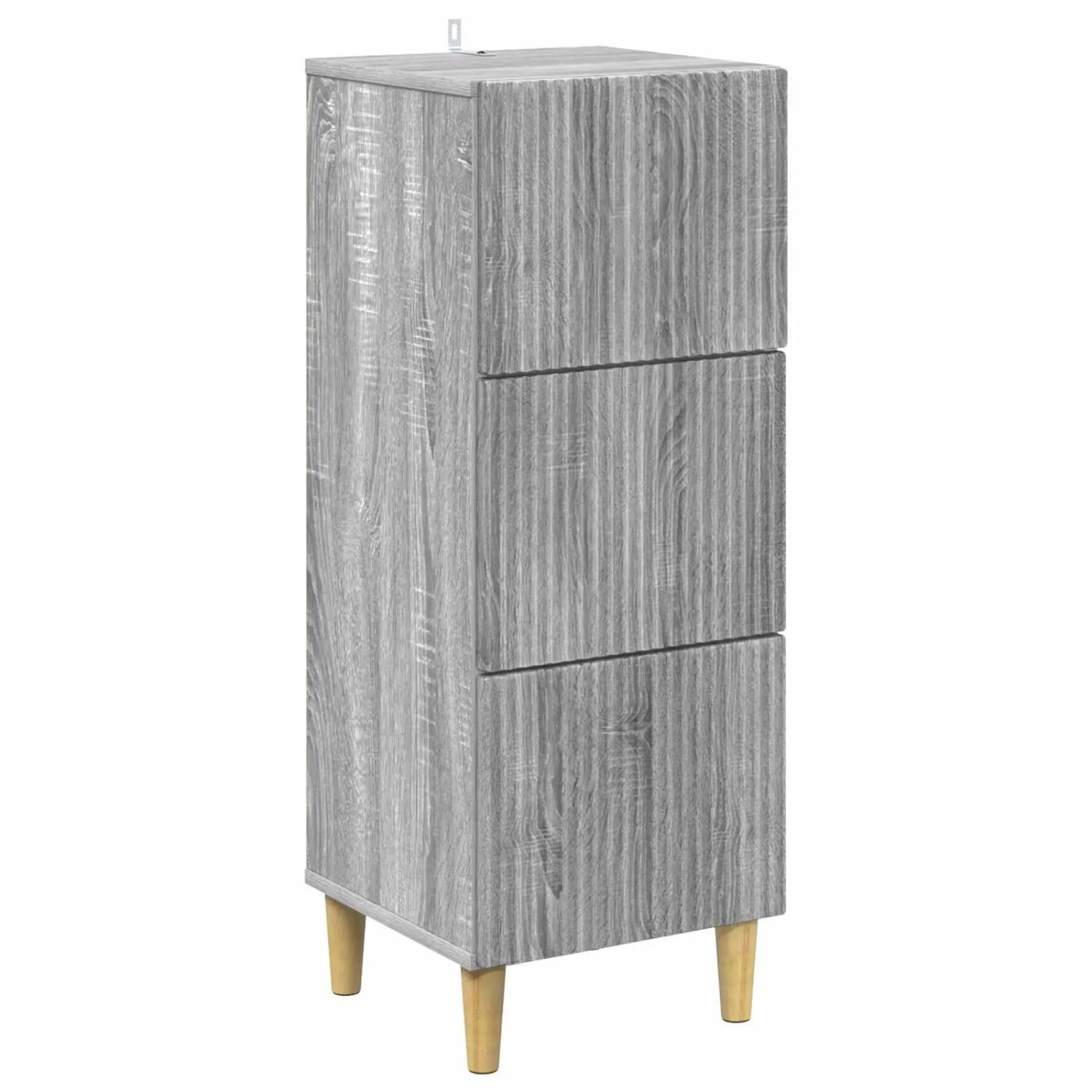 vidaXL Schubladenschrank Graues Sonoma 33 x 34,5 x 90 cm Holzwerkstoff 894621