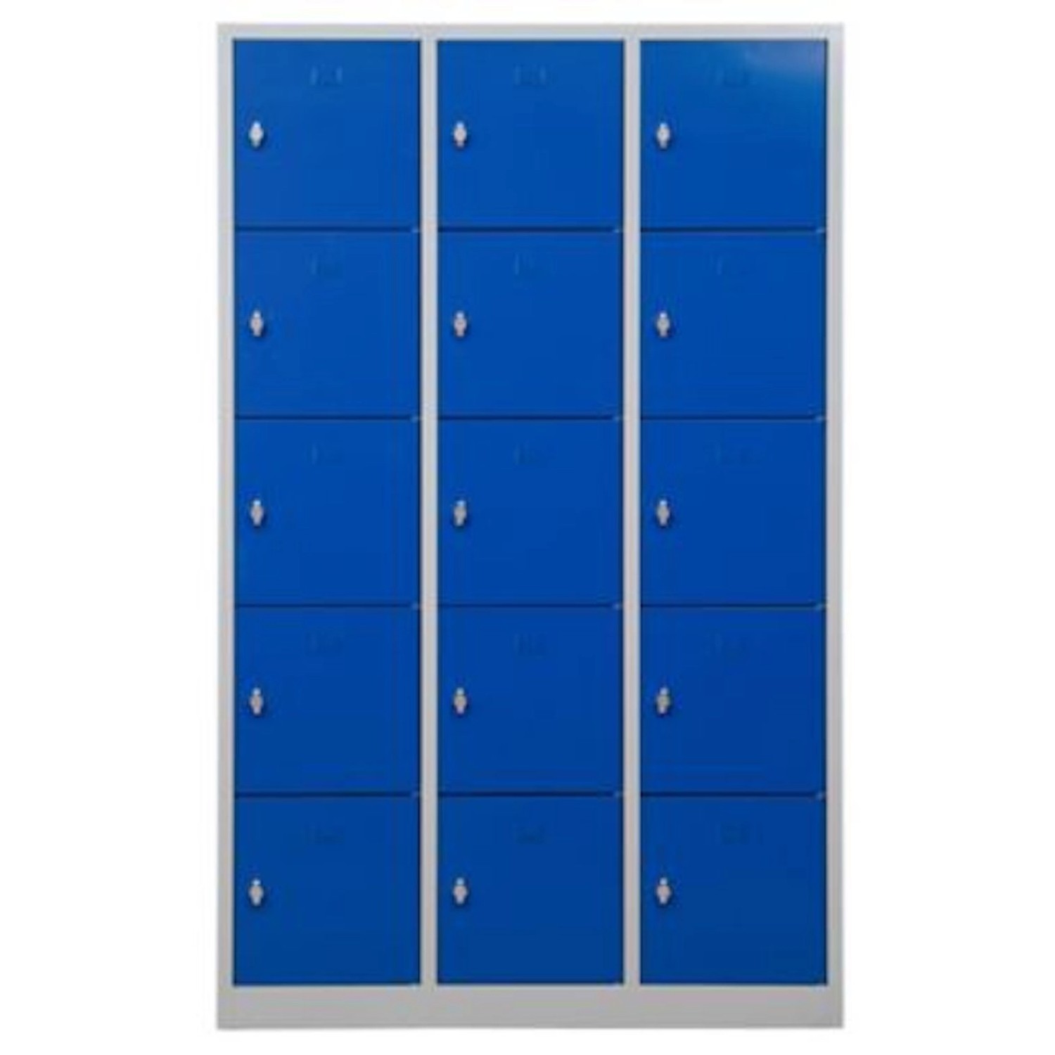 PROREGAL Schließfachschrank Falcon Large HxBxT 190 x 119 x 45 cm Vorhängeschloss Grau-Blau