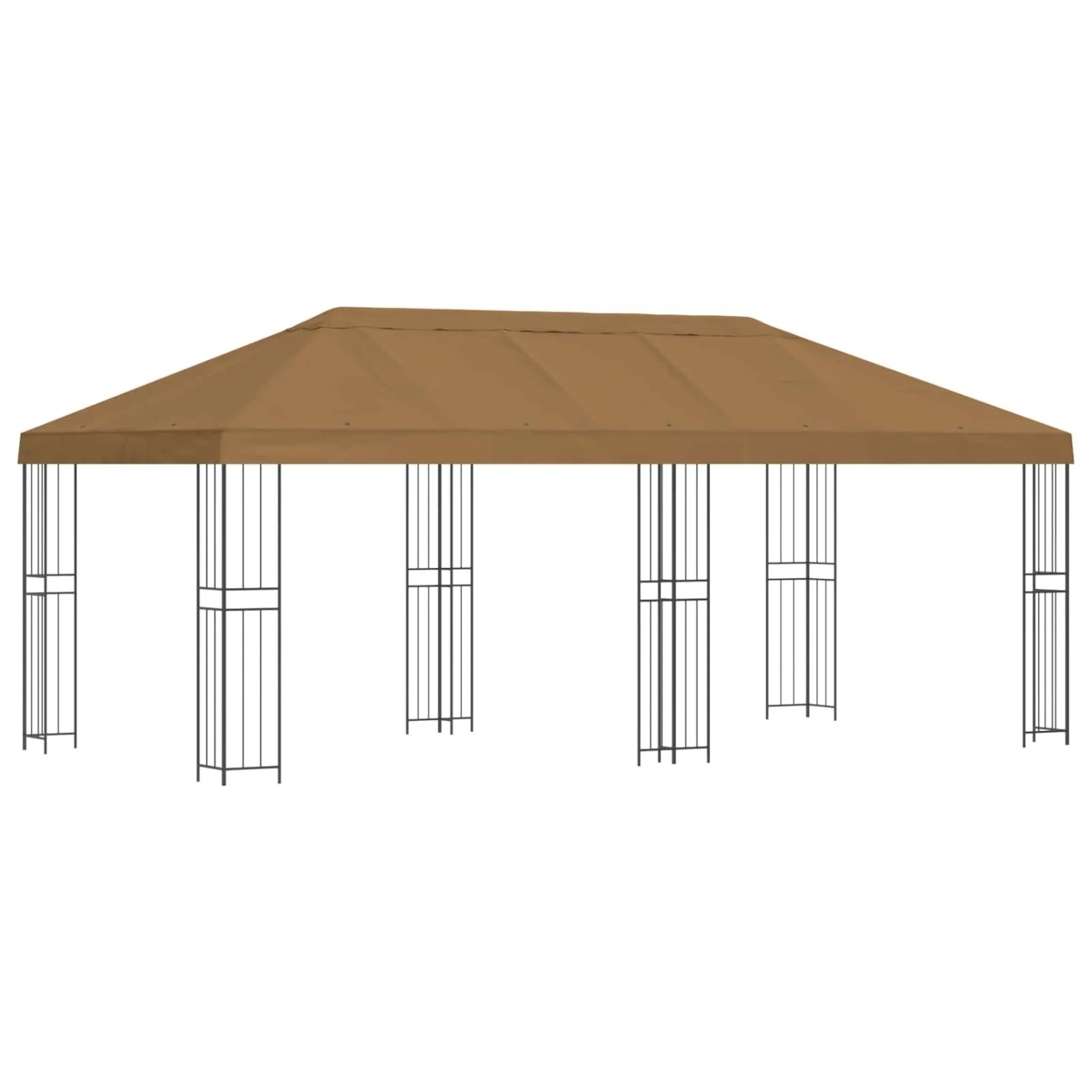 vidaXL Pavillon mit Seitenwänden 6 x 3 m Beige Polyester und Stahl 190 3375982