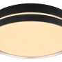 Schwarze, runde LED-Deckenleuchte Manni, dimmbar, Ø 38,5 cm.
