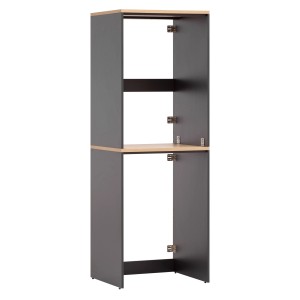 Schildmeyer Umbauschrank-Set Solea, 96 cm, anthrazit, 2-teilig für Waschmaschine und Trockner.
