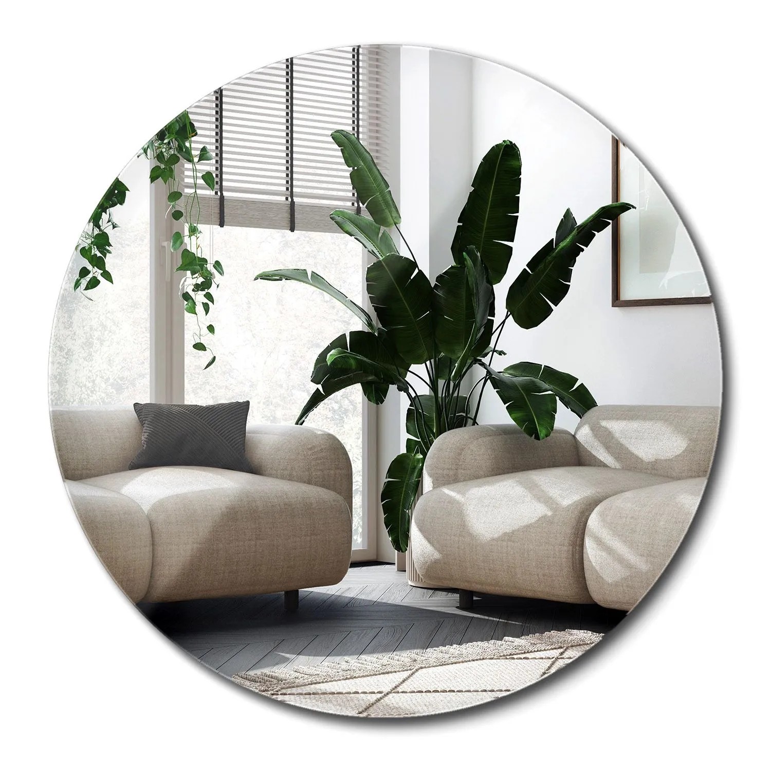 Wallfluent Runde Spiegel 60x60 Cm Flurspiegel Rund Spiegel Rund Groß Moderner Spiegel Rund
