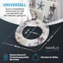 Sanilo WC-Sitz Meeresbrise mit Absenkautomatik, Dekor mit Strandmotiven.