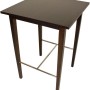 DELUKE Bartisch INGA, dunkelbraunes Holz, 105x74,5x74,5cm, Bistrotisch, Stehtisch, Bartheke