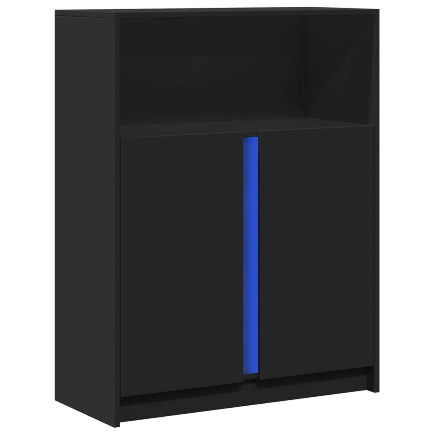 vidaXL LED-Sideboard Schwarz 77x34x100 cm Holzwerkstoff 852146 günstig online kaufen