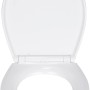 Weißer Wenko WC-Sitz Big Leaves aus Duroplast mit Absenkautomatik, Draufsicht.