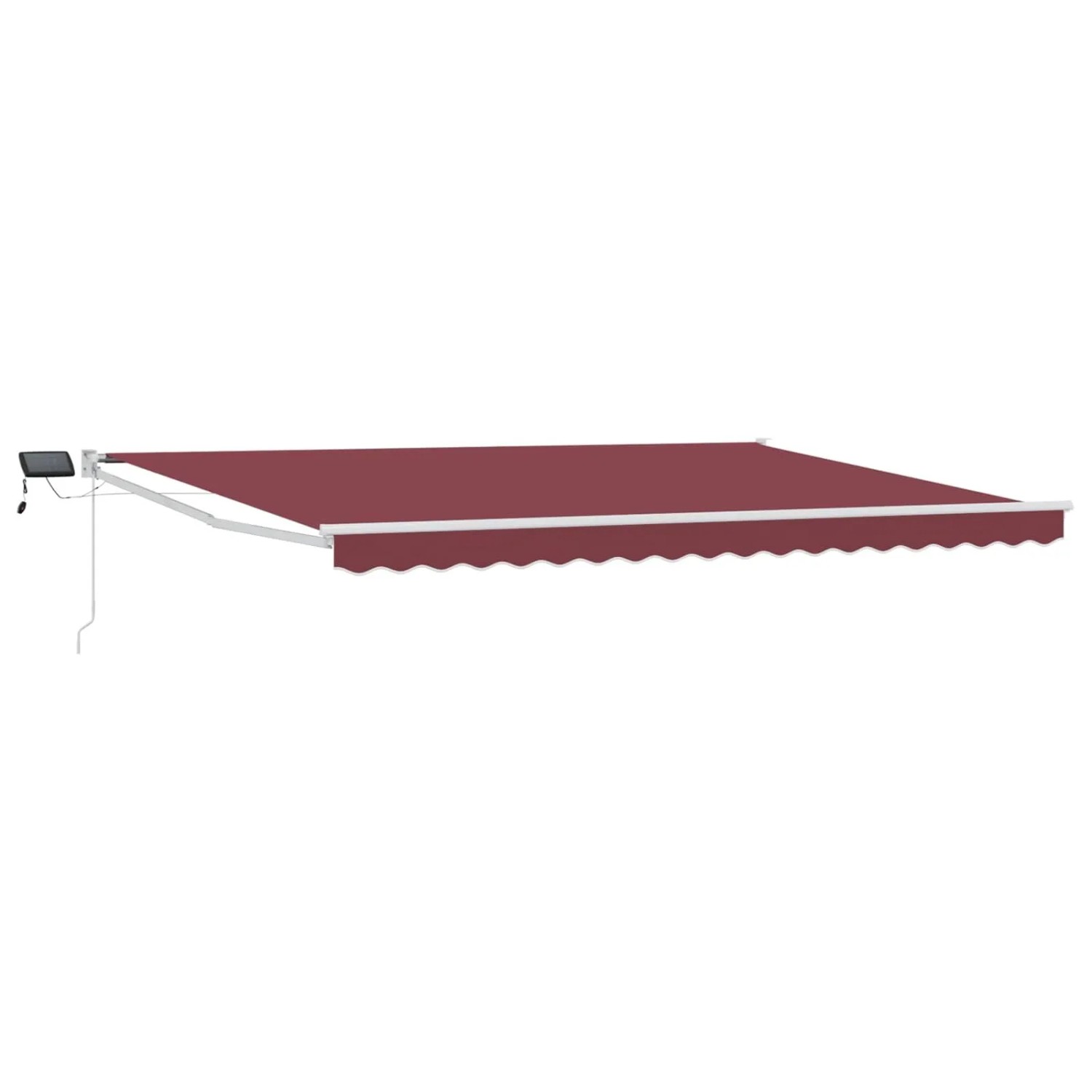 vidaXL Manuelle Gelenkarmmarkise mit LEDs Bordeauxrot 4,5 x 3 m 3419308