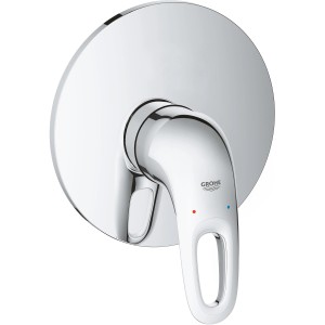 Grohe Eurostyle Brausebatterie mit offenem Hebelgriff, Chrom-Finish.