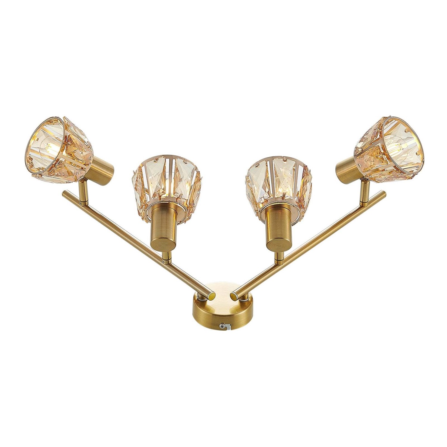 Lindby Deckenlampe Kosta 9624926 Modern in Gold Messing aus Metall 4-flammi günstig online kaufen