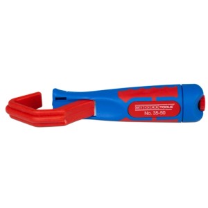 WEICON Kabelmesser 35-50, blau/rot, für präzises Abmanteln von Kabeln.