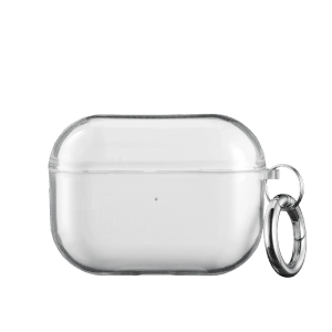 Transparente Hama Schutzhülle für Apple AirPods Pro 1. Gen. Ladecase mit Schlüsselanhänger.