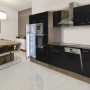 Respekta Küchenzeile KB370EYSMIGKE 370 cm, schwarz/Eiche York Nachbildung, mit E-Geräten.