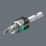 Detailaufnahme Wera Bit mit Bithalter aus dem 52-teiligen Bit-Set Kraftform Kompakt.