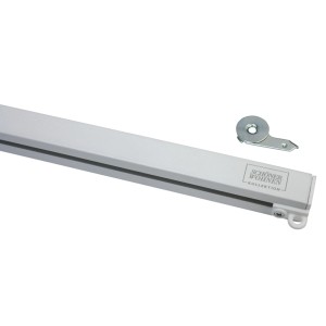Schöner Wohnen Vorhangschiene Emilia, 1-läufig, 200 cm, weiß-matt, mit Zubehör.