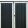 Home Deluxe Mülltonnenbox Basura für 2 Tonnen, abschließbar, aus verzinktem Stahl.