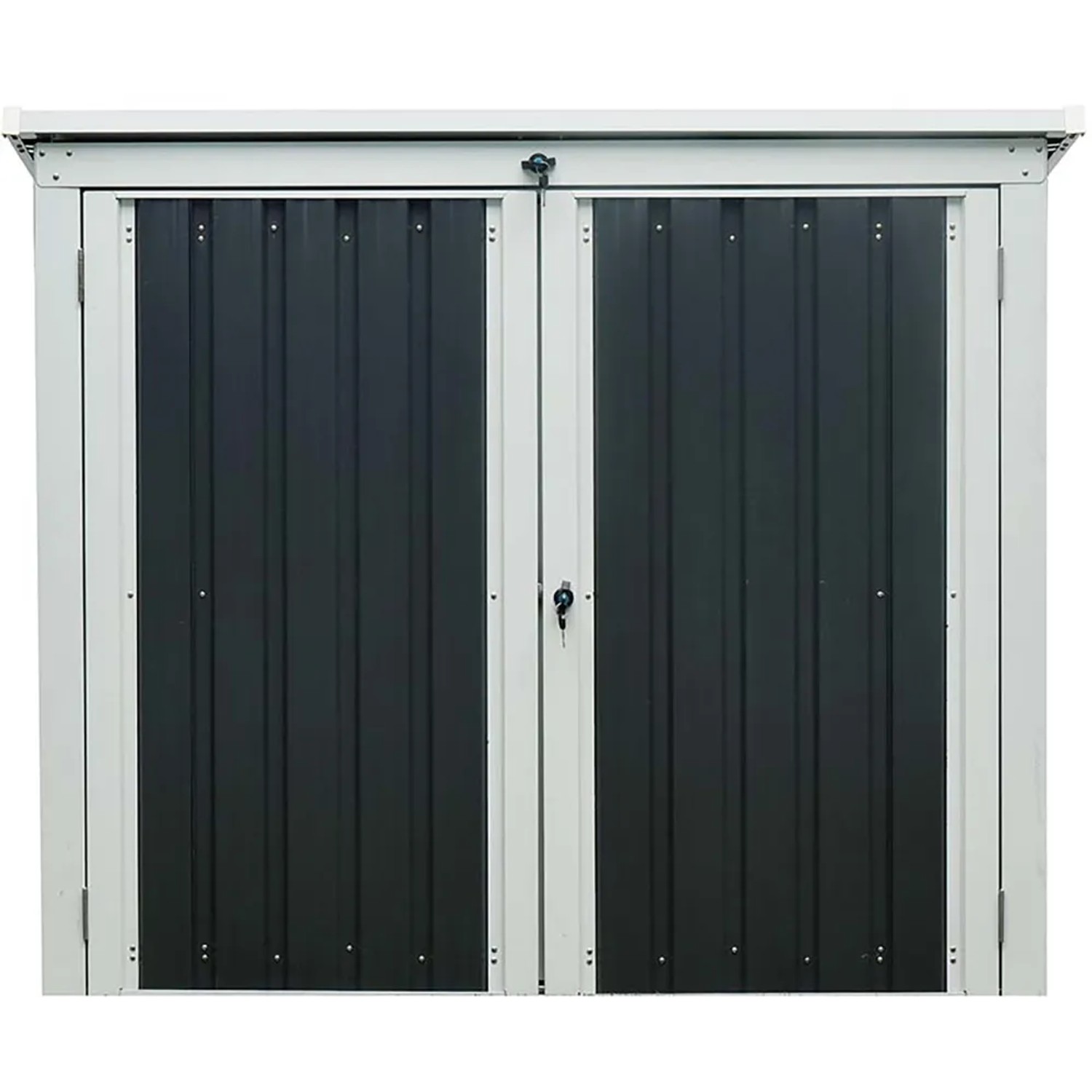 Home Deluxe Mülltonnenbox Basura für 2 Tonnen, abschließbar, aus verzinktem Stahl.