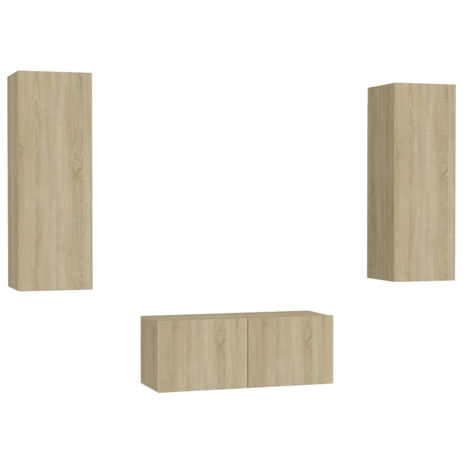VidaXL 3-tlg. TV-Schrank-Set Sonoma-Eiche Holzwerkstoff 5