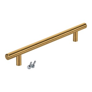 Goldfarbiger SOTECH Stangengriff G17, BA 160 mm, aus Edelstahl für Möbel.