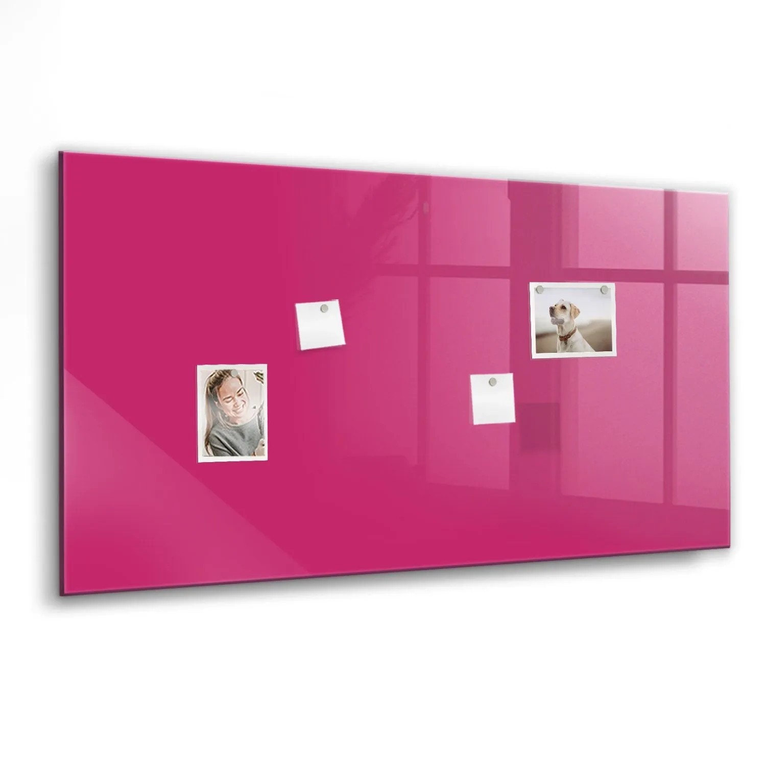 Tulup Schreib Magnettafel Kräftige Rosa Farbe 120x60 cm Magnettafel Wohnzimmer Glas Weißer Marker Magnettafel Flur Glas