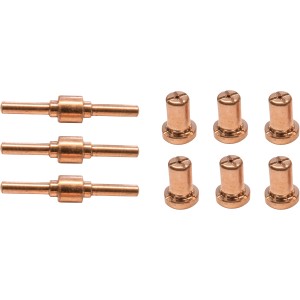 Güde Plasma Zubehör-Set, 9-teilig: 3 Elektroden und 6 Düsen für Plasmaschneider.