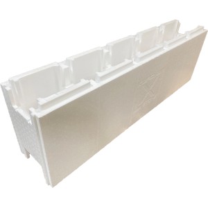 Summer Fun Styroporpoolbaustein für Pool 4x3x1,5m, Schritt 1. Weißer, isolierender Poolbaustein aus Styropor.