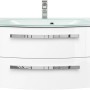 Pelipal Waschtisch Serie 4005, 92 cm, Polarweiß, mit zwei Schubladen und Softclose.