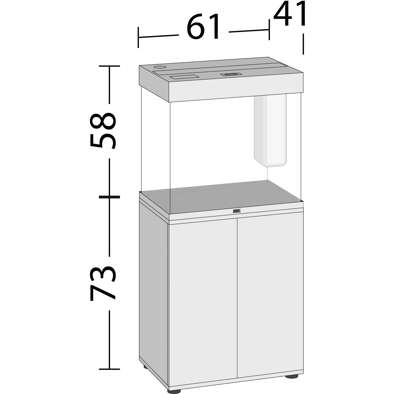 JUWEL Lido 120 LED 2024 Kombination schwarz （2x12W）