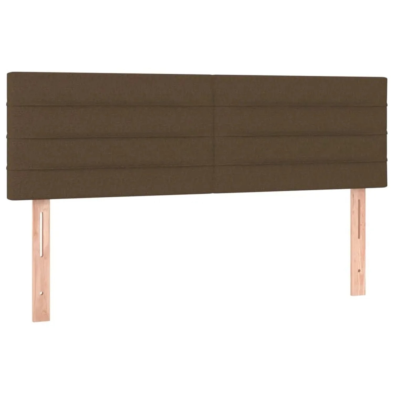 vidaXL Kopfteile 2 Stk Dunkelbraun 72x5x78/88 cm Stoff 346147