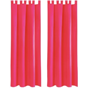 2er Set Bestlivings Dekoschals Ellen in Pink mit Schlaufen, inklusive Raffhaltern und Haken.
