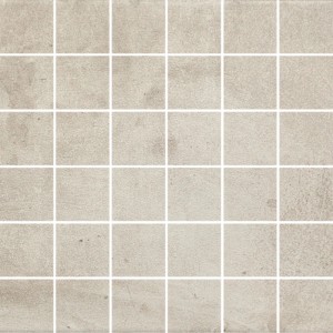 Beige Mosaikfliese Pronto, 30x30 cm, aus Feinsteinzeug in Betonoptik für Innen- und Außenbereich.