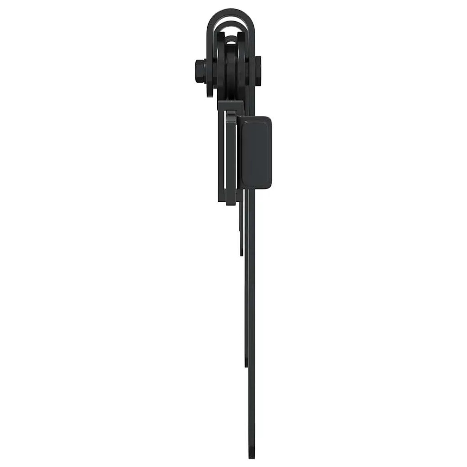 vidaXL Schiebetürbeschlag Set 152cm, Karbonstahl, für Schranktüren