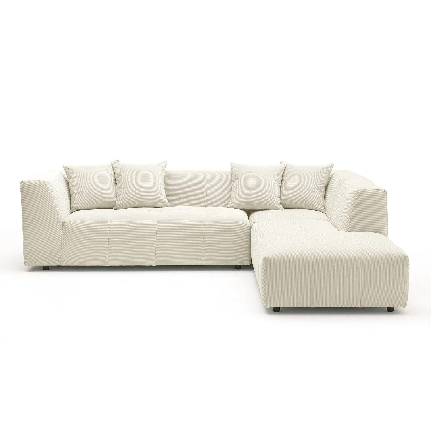 Vente-unique Sofa Ohne Schlafmöglichkeit Naemia Beige 263 cm