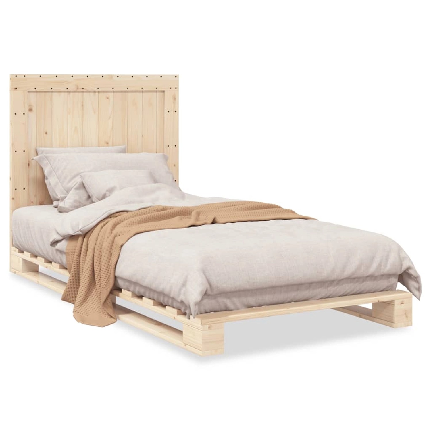 vidaXL Massivholzbett mit Kopfteil 100x200 cm Kiefer 3281533 günstig online kaufen