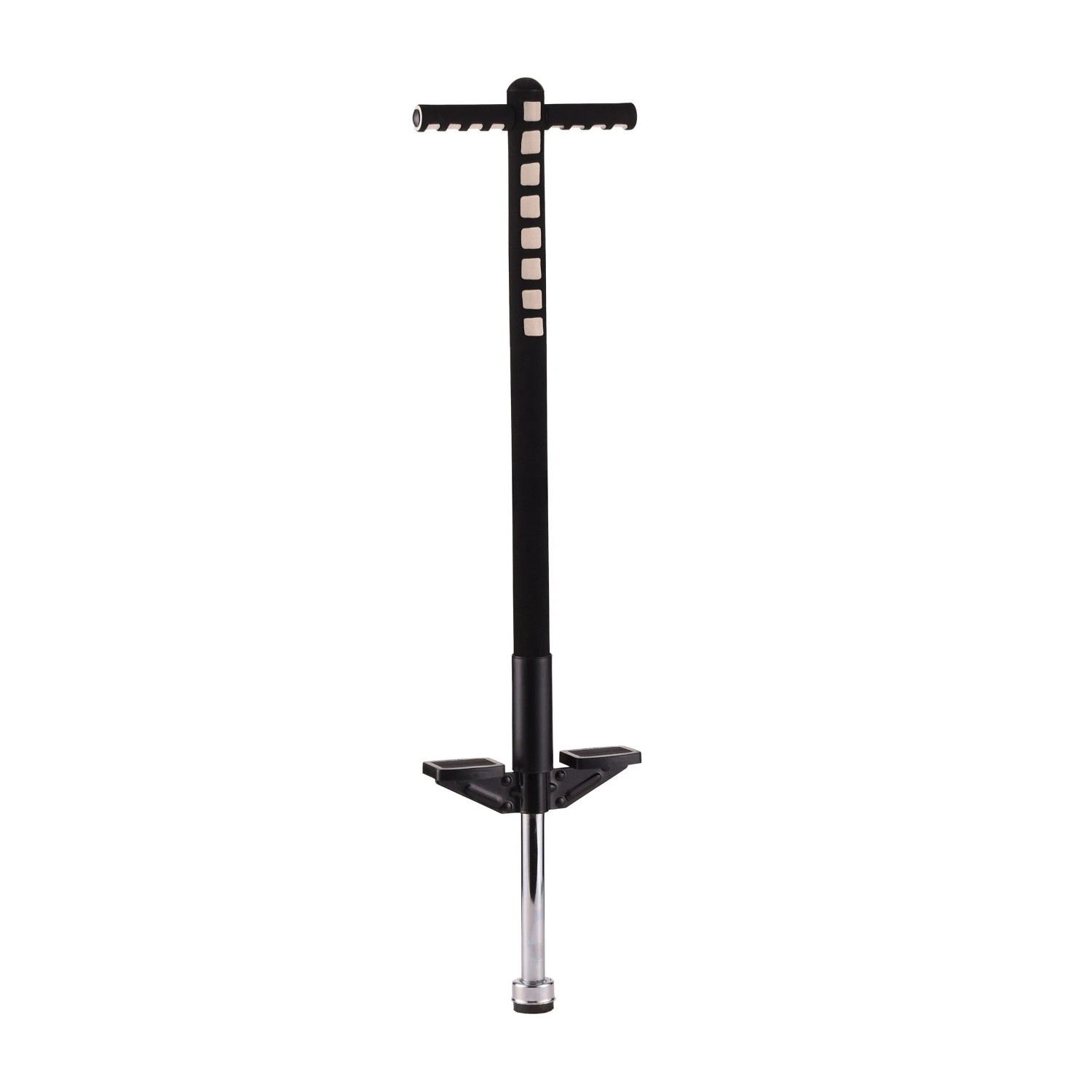 Relaxdays Pogo Stick Edelstahl Schwarz Rutschfest 94,5 cm x 23,5 cm x 6 cm 1,7 kg