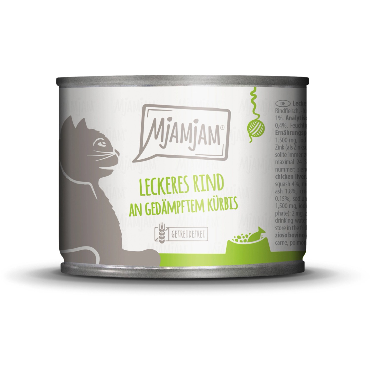 Mjamjam Nassfutter Quetschie Leckeres Rind an Gedämpftem Kürbis 200 g