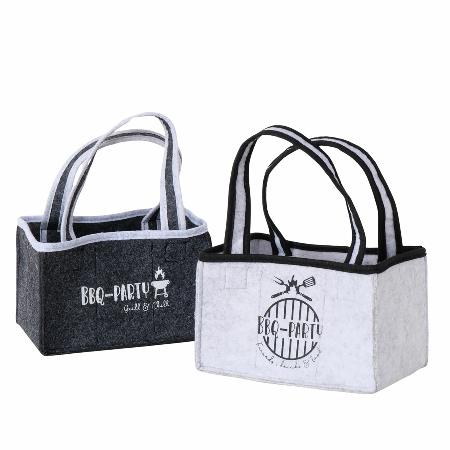 Boltze Flaschenträger BBQ 2-fach Sortiert 32 cm x 16 cm x 25 cm Schwarz-Gra günstig online kaufen