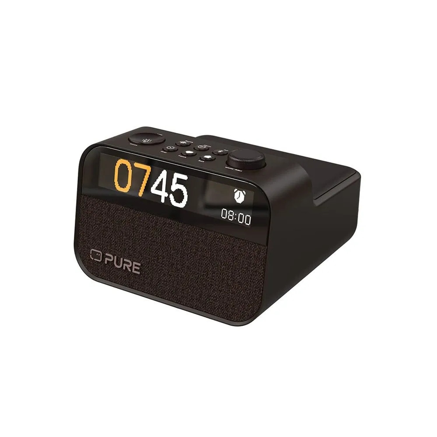 Pure Moment Charge Der Schlafbegleiter Mit Licht Und Kabellosem Laden Kaffeeschwarz