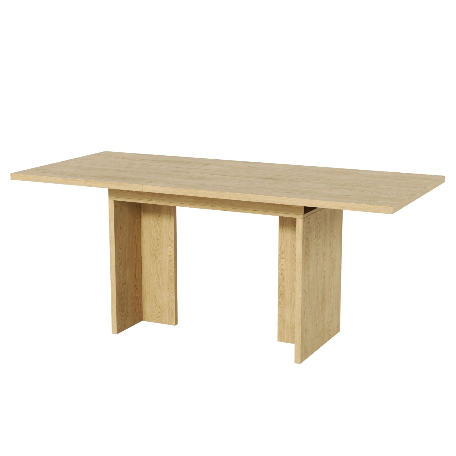 okwish Esstisch Rechteckig/Ausziehbar für Esszimmer/Küche/Wohnzimmer 140/180 × 80 cm Natur